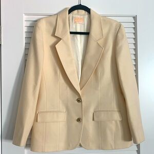 Vintage Cream Virgin Wool Blazer
